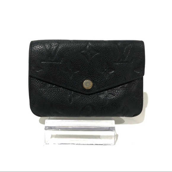 Authentic Louis Vuitton Black Empriente Leather Key Pouch Black Noir Wallet - Picture 1 of 10